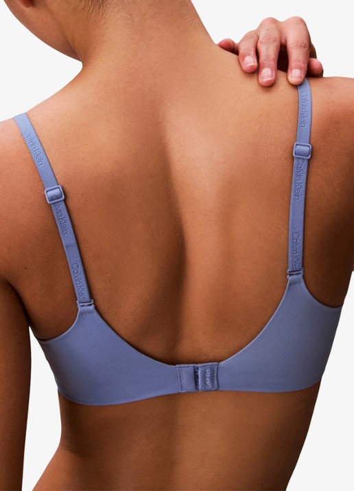 Calvin Klein Voorgevormde effen bh  - detail 4 blue tulip-44j / blauw