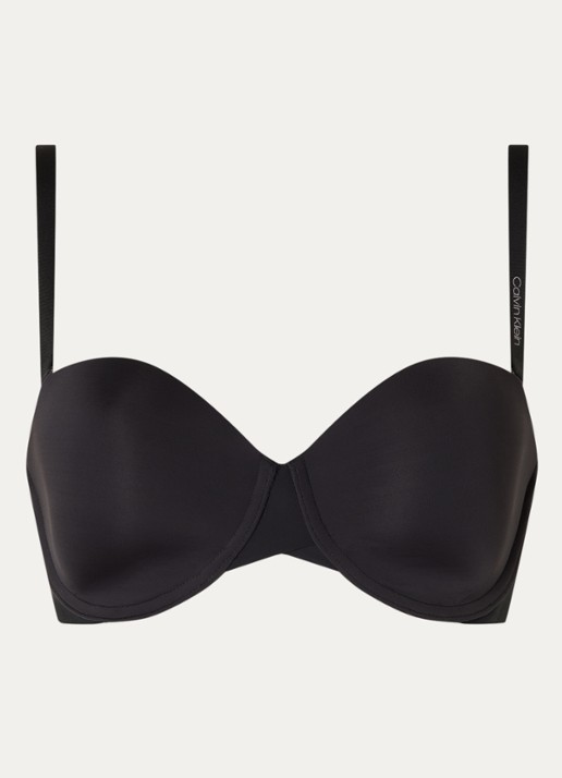 Calvin Klein Voorgevormde strapless bh met beugel en afneembare bandjes - voorkant 4 zwart