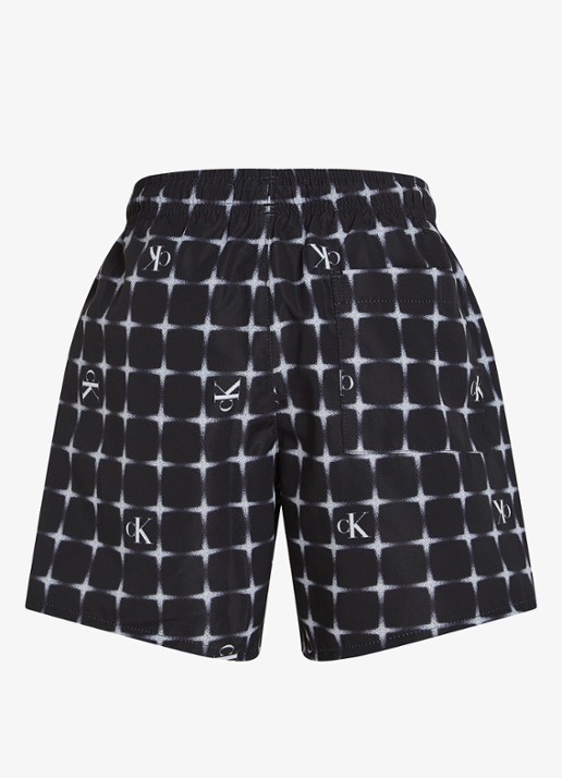 Calvin Klein Zwemshorts met logo en trekkoord - achterkant zwart