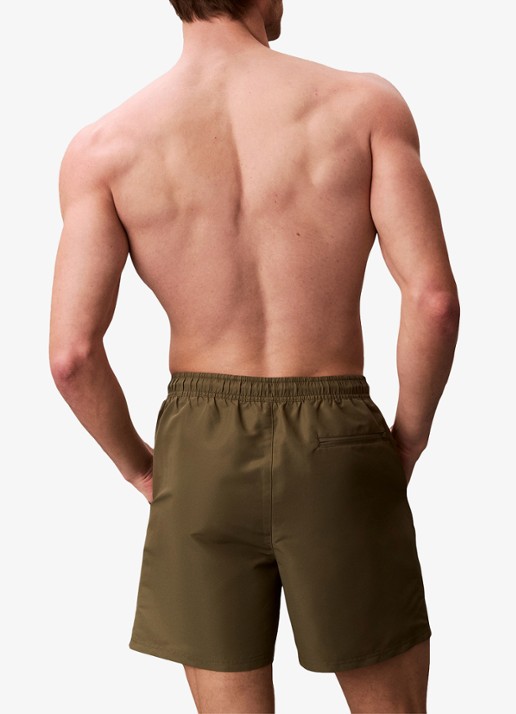 Calvin Klein Zwemshorts met logo en trekkoord - achterkant groen