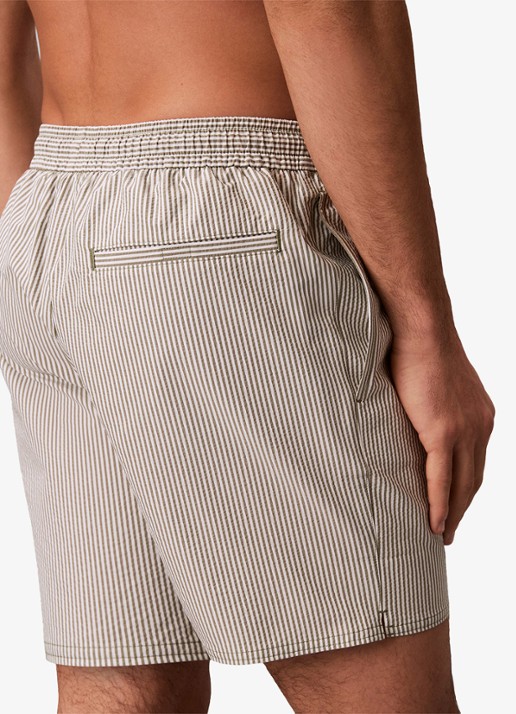 Calvin Klein Zwemshorts met logo en trekkoord - detail 2 beige