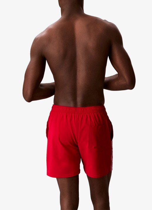 Calvin Klein Zwemshorts met logo en trekkoord - achterkant 3 rood