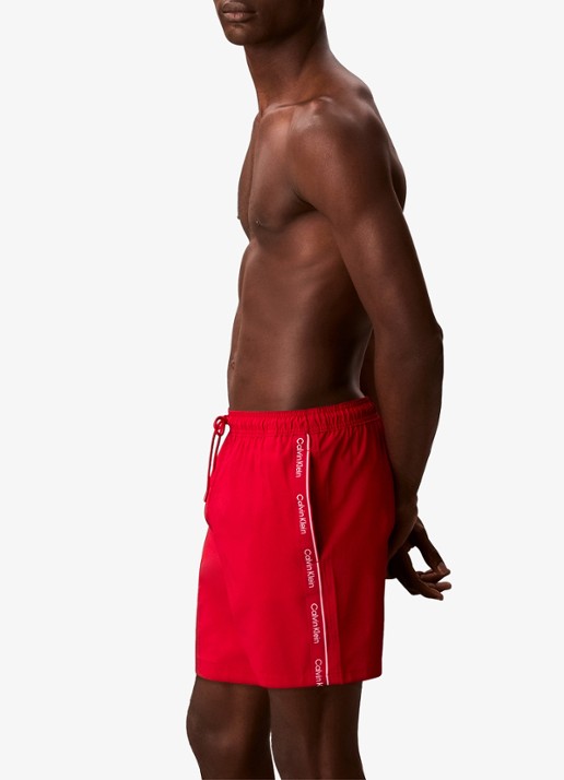 Calvin Klein Zwemshorts met logo en trekkoord - detail 2 rood