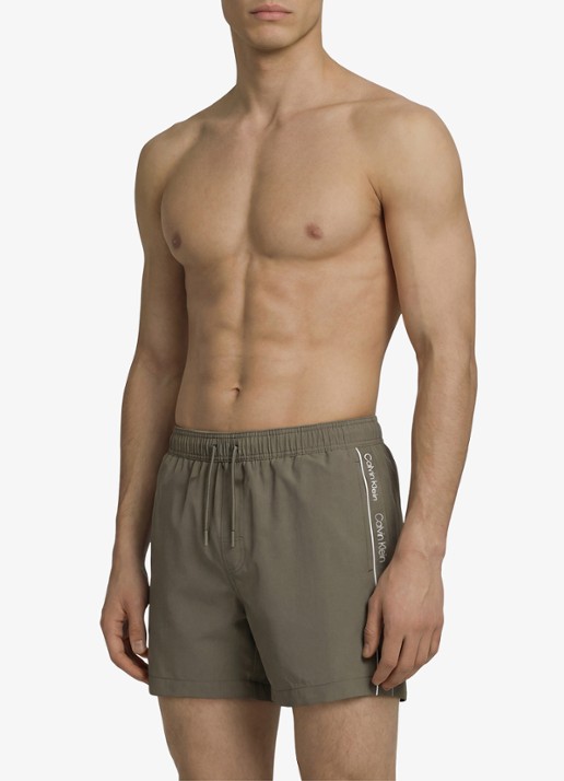 Calvin Klein Zwemshorts met logo en trekkoord - detail 4 groen