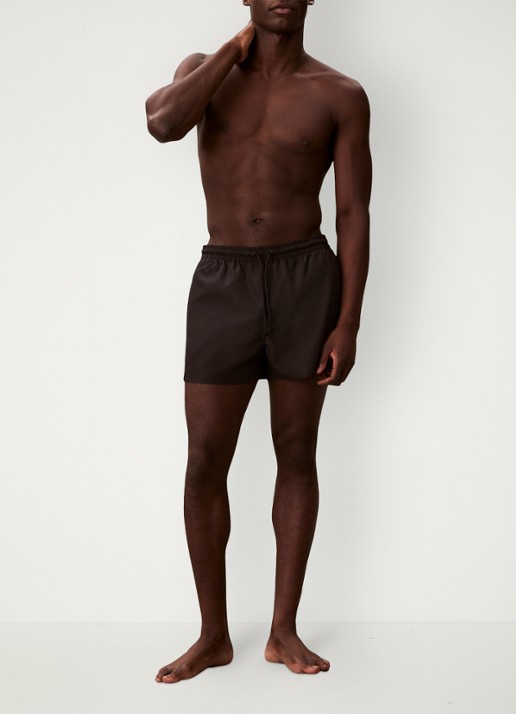 Calvin Klein Zwemshorts met logo en trekkoord - voorkant 2 zwart