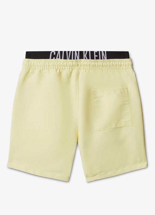 Calvin Klein Zwemshorts met logoband - achterkant 2 lichtgeel