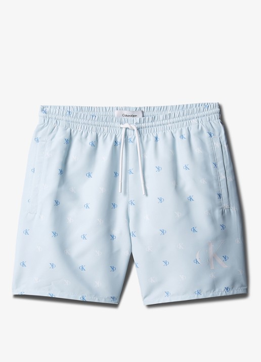 Calvin Klein Zwemshorts met logoprint - voorkant blauw