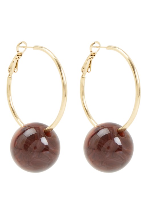 Camps & Camps Big Bauble oorringen verguld