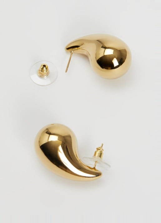 Camps & Camps Big Tear Drop oorstekers verguld - detail goud
