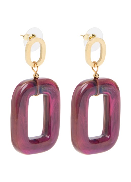 Camps & Camps Bold Chunky Dangling oorstekers verguld
