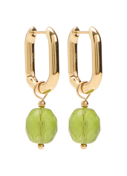 Camps & Camps Glass Bead Erinite oorringen verguld