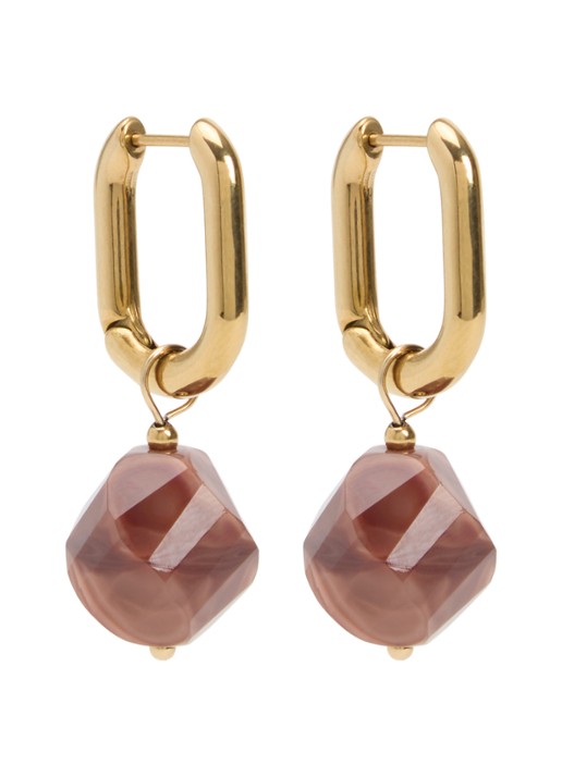 Camps & Camps Glass Bead oorringen verguld