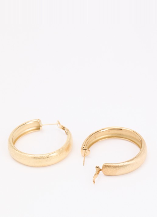 Camps & Camps Matte Creole oorringen verguld - detail goud