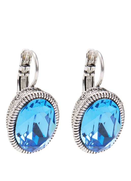 Camps & Camps Oorhangers met Swarovski kristal verzilverd