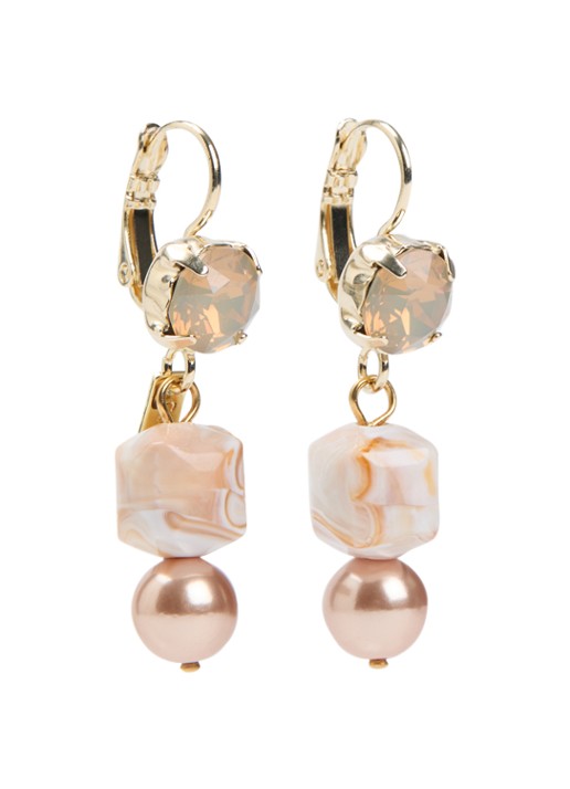Camps & Camps Oorhangers met Swarovski verguld
