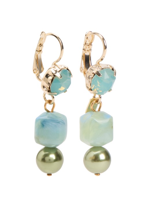 Camps & Camps Oorhangers met Swarovski verguld