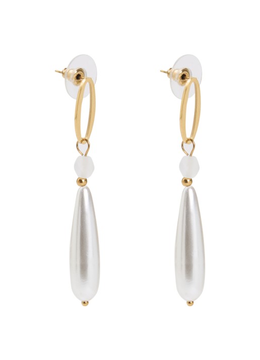 Camps & Camps Pearl Bead oorstekers met hanger