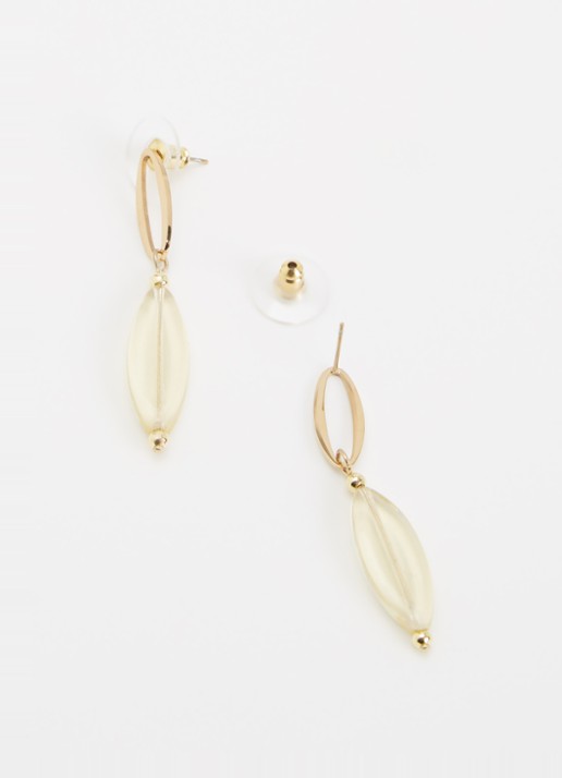 Camps & Camps Summer Chique Droplets oorstekers verguld - detail 2 beige