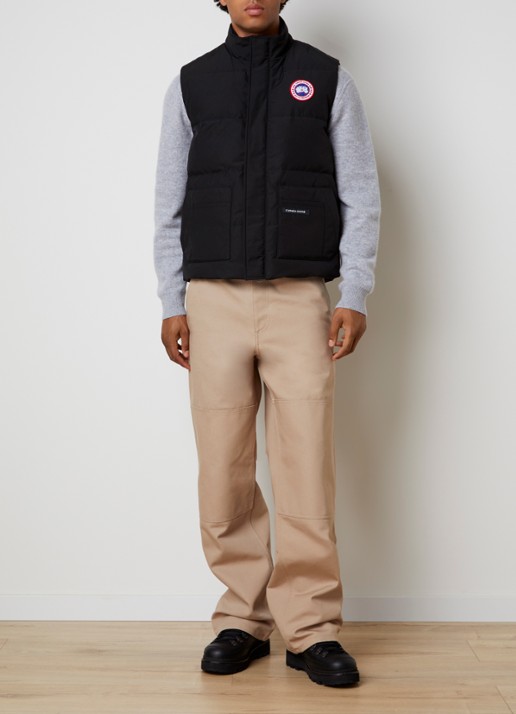Canada Goose Ashcroft gewatteerde bodywarmer met donsvulling en steekzakken - voorkant 2 zwart