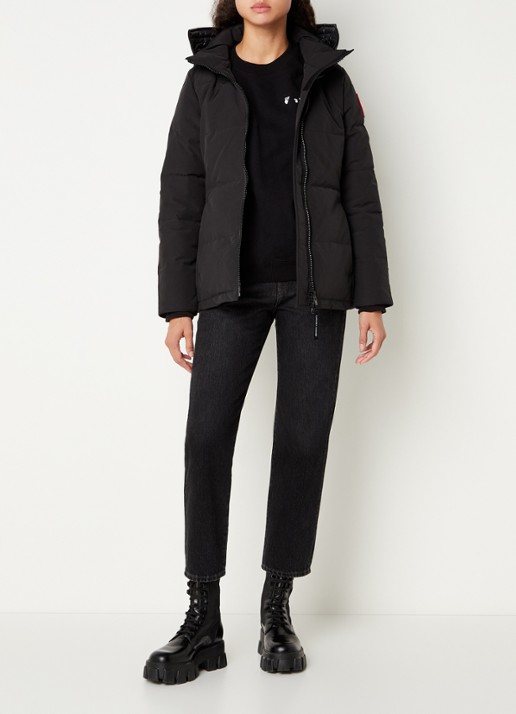 Canada Goose Chelsea gewatteerde jas met donsvulling - voorkant 6 zwart