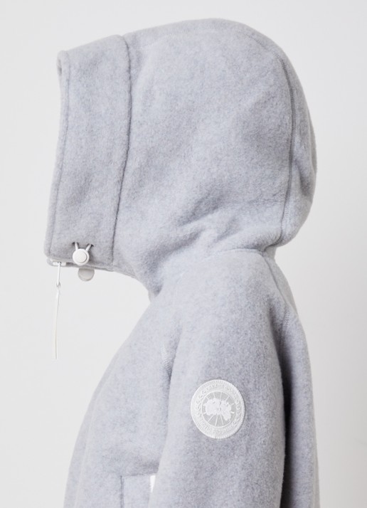 Canada Goose Chiliwack jack van wol met capuchon - detail 2 lichtgrijs