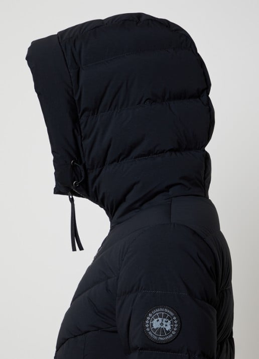 Canada Goose Clair gewatteerde jas met capuchon en donsvulling - detail 5 zwart