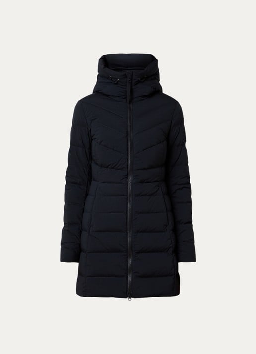 Canada Goose Clair gewatteerde jas met capuchon en donsvulling - voorkant zwart
