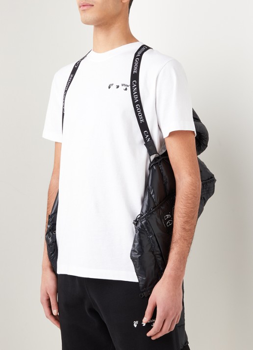 Canada Goose Crofton gewatteerd jack met capuchon en donsvulling - detail 2 zwart