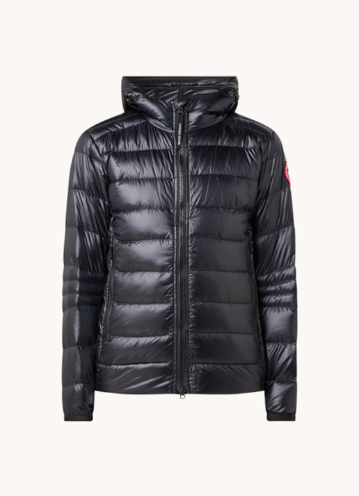 Canada Goose Crofton gewatteerd jack met capuchon en donsvulling - voorkant 4 zwart