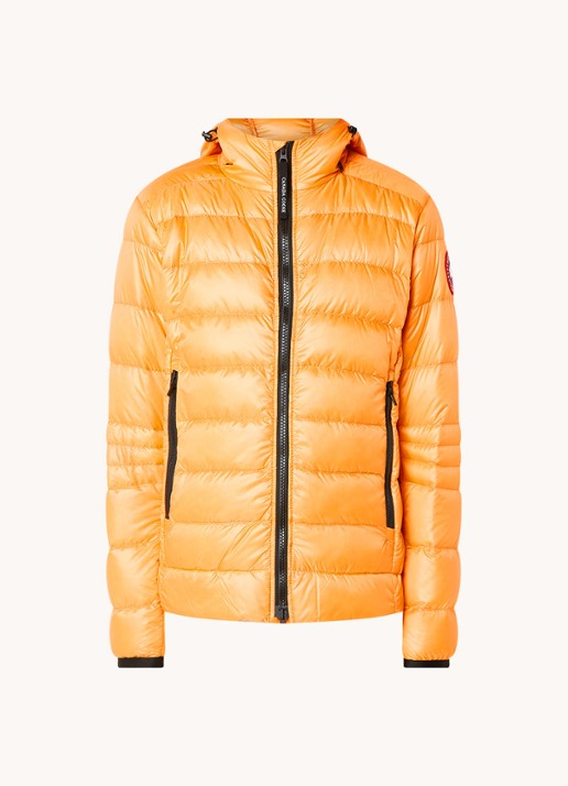 Canada Goose Crofton gewatteerd jack met capuchon en donsvulling - voorkant 2 oranje