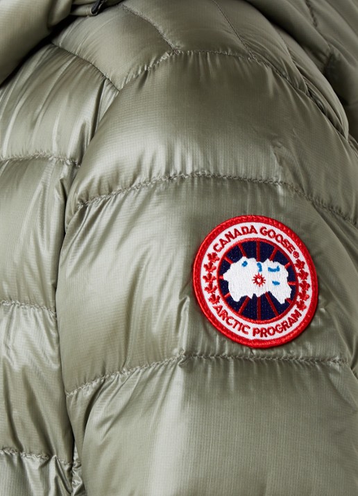 Canada Goose Crofton gewatteerd jack met capuchon en donsvulling - detail 7 bronsgroen