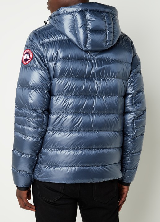 Canada Goose Crofton gewatteerd jack met capuchon en donsvulling - achterkant 3 middenblauw