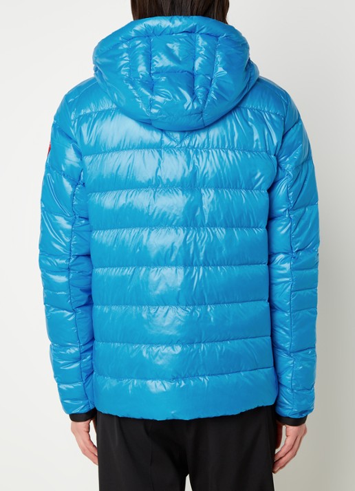 Canada Goose Crofton gewatteerd jack met capuchon en donsvulling - achterkant blauw