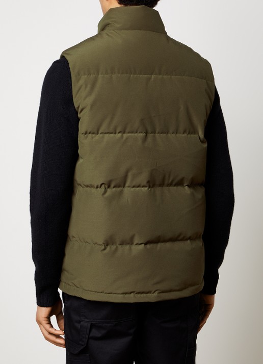 Canada Goose Freestyle gewatteerde bodywarmer met donsvulling en steekzakken - achterkant legergroen