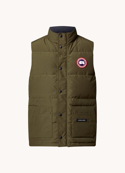 Canada Goose Freestyle gewatteerde bodywarmer met donsvulling en steekzakken - voorkant 2 legergroen