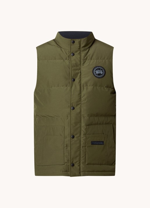 Canada Goose Freestyle gewatteerde bodywarmer met donsvulling en steekzakken - voorkant 2 olijfgroen