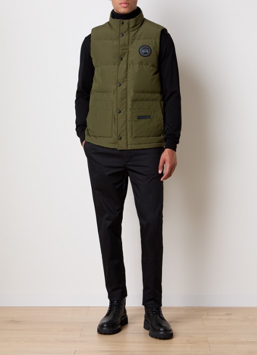 Canada Goose Freestyle gewatteerde bodywarmer met donsvulling en steekzakken - voorkant 3 olijfgroen