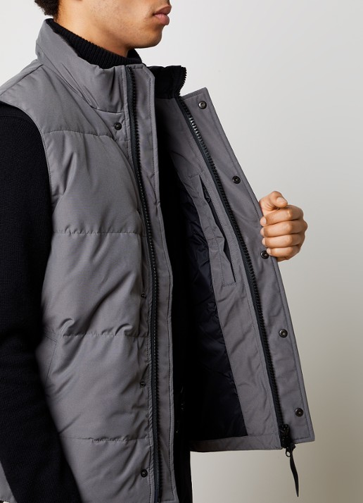 Canada Goose Garson gewatteerde bodywarmer met donsvulling en logo - detail 5 khaki