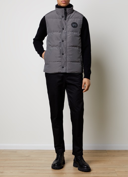 Canada Goose Garson gewatteerde bodywarmer met donsvulling en logo - voorkant 3 khaki