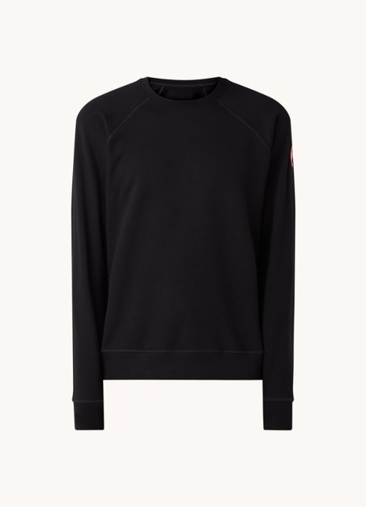 Canada Goose Huron sweater met logo  - voorkant 2 zwart