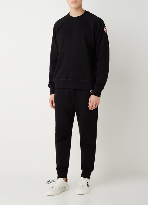 Canada Goose Huron sweater met logo  - voorkant 3 zwart