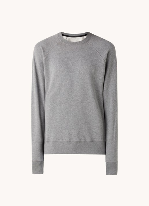 Canada Goose Huron sweater met logo  - voorkant lichtgrijs