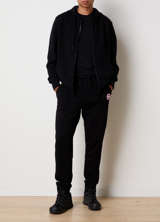 Canada Goose Huron tapered fit joggingbroek met steekzakken - voorkant 6 zwart