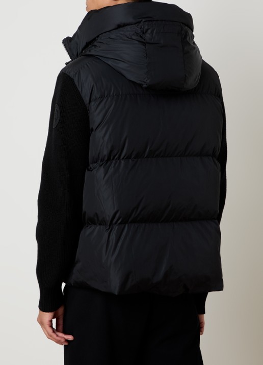 Canada Goose Hybridge jack in wolblend met donsvulling - achterkant zwart