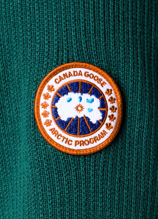 Canada Goose Hybridge jack in wolblend met donsvulling - detail 4 groen
