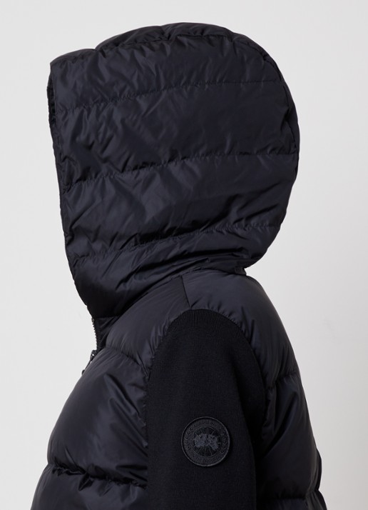 Canada Goose Hybridge jack in wolblend met ritszakken - detail 2 zwart