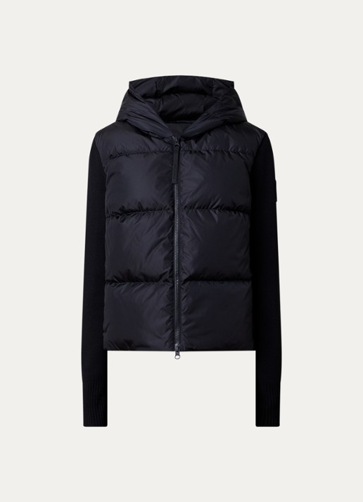 Canada Goose Hybridge jack in wolblend met ritszakken - voorkant 4 zwart