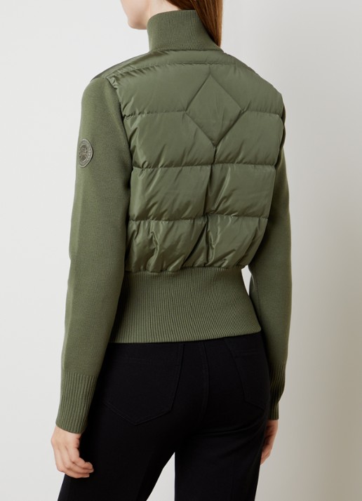 Canada Goose Hybridge Wide fijngebreid vest van merino wol met gewatteerd voor- en achterpant - achterkant 4 groen