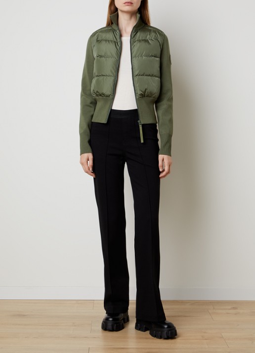 Canada Goose Hybridge Wide fijngebreid vest van merino wol met gewatteerd voor- en achterpant - voorkant 6 groen