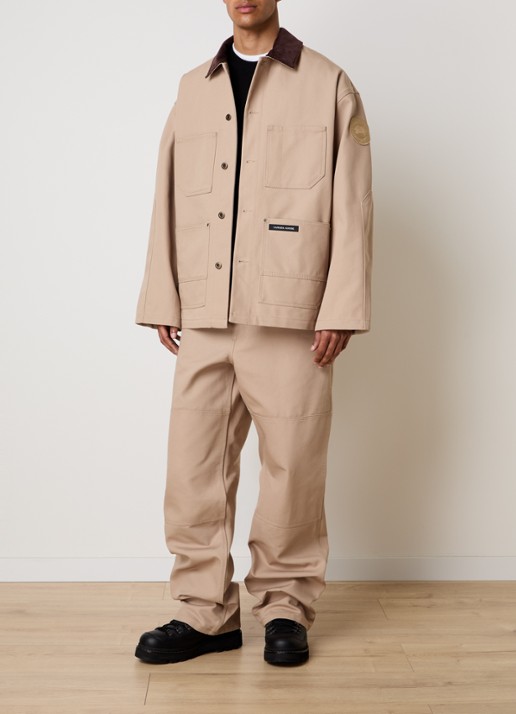 Canada Goose Jack met details van corduroy en opgestikte zakken - voorkant 3 camel